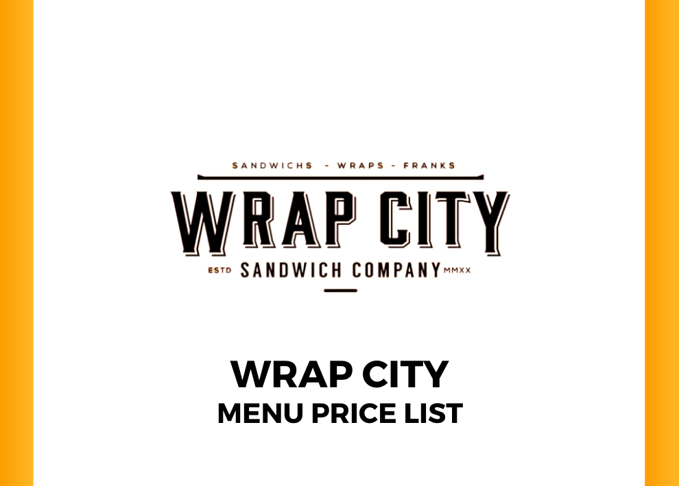 Wrap City Wapda Town Menu