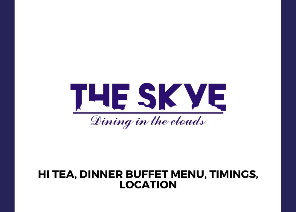 The skye restaurant menu prices