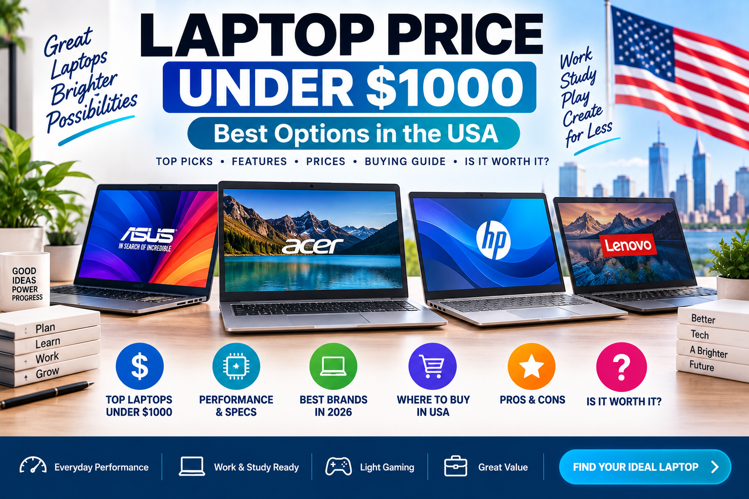 Laptop Price Under $1000: Best Options in the USA